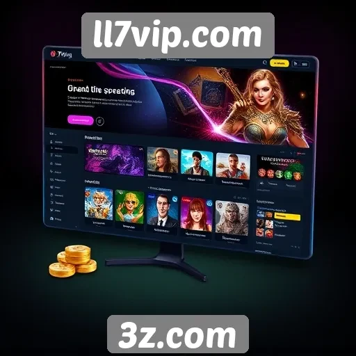 Interface do usuário do ll7vip em foco